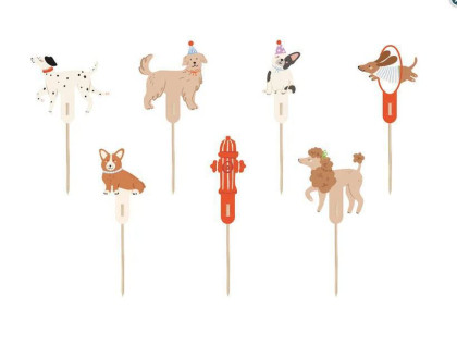 Dortová ozdoba - Psi, 7-9.5 cm, mix