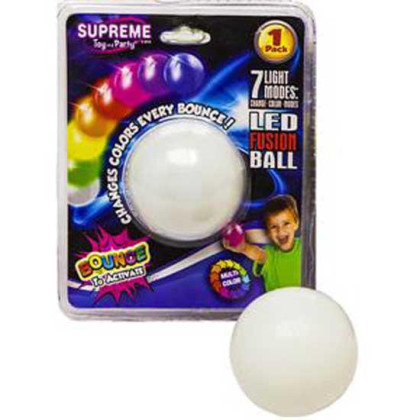 Skákající míček 5,5cm na baterie svítící na kartě
