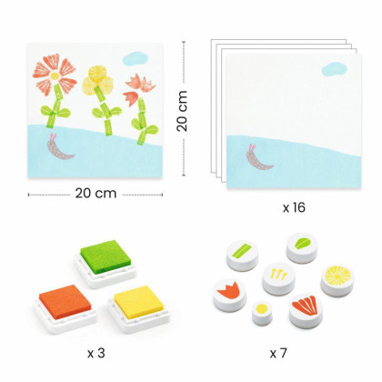 Djeco Razítkovací set - květiny