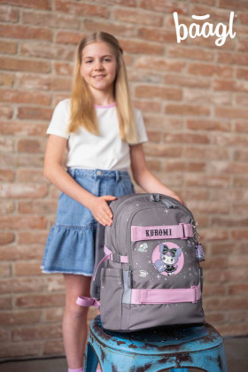 Školní batoh Skate Kuromi Grey GRS Baagl