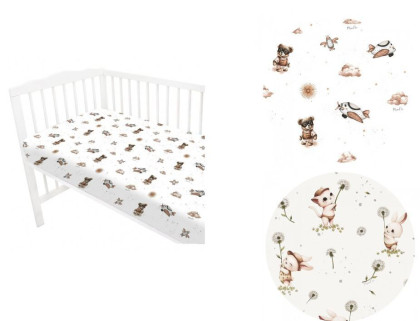 Prostěradlo do postýlky 120 x 60 cm, bavlna Miminu