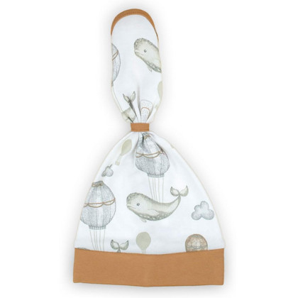 Kojenecká bavlněná čepička-šátek Nicol Miki