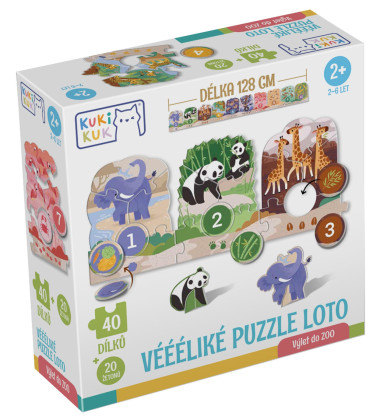 Véééliké puzzle loto Výlet do ZOO KukiKuk