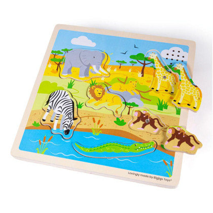 Vkládačka se zvukem Safari Bigjigs Toys
