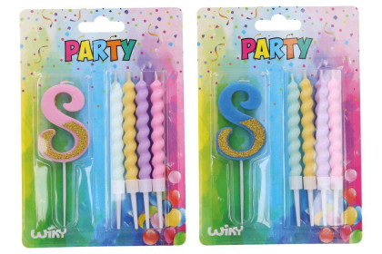 Párty svíčka + 4 ks svíček