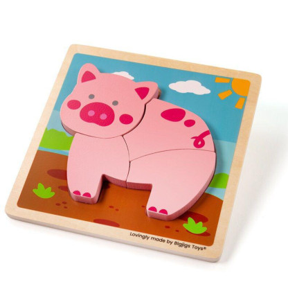 Vkládací puzzle Prasátko Bigjigs Toys