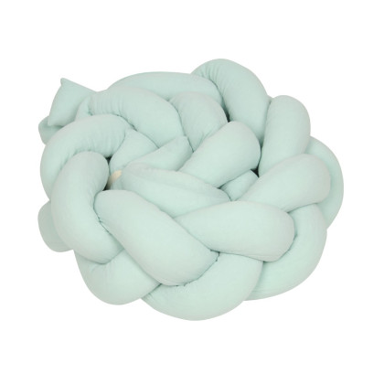 Mušelínový mantinel cop 200 cm Babymatex – chránič do postýlky Mint