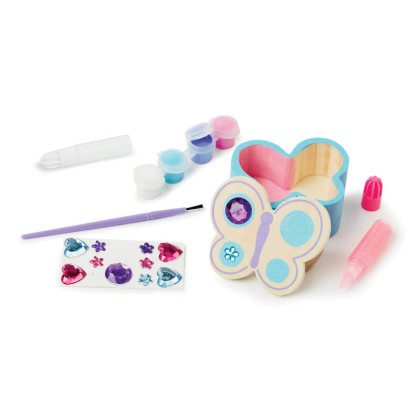 Dřevěná krabička k vymalování Motýl Melissa & Doug