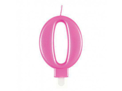 Svíčka metalická růžová