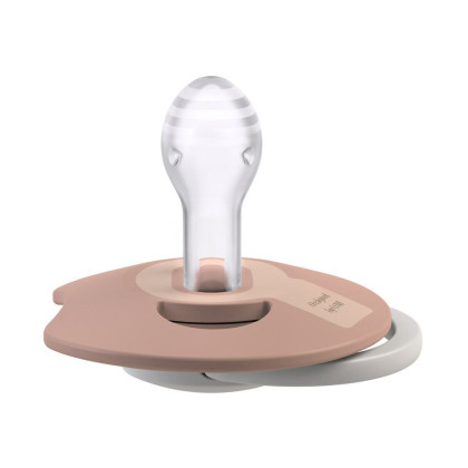 Dudlík svítící silikonový dynamický Prime 6-18 m 2 ks Ivory/Blush Lovi
