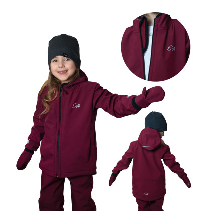Dětská softshellová bunda Duo Fuchsie - fuchsiová Esito