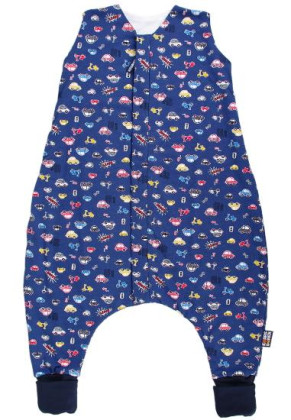 Letní spací pytel s nožičkami tmavomodrá auta Kaarsgaren 