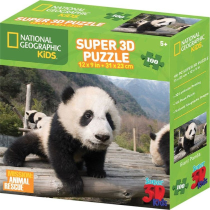 Puzzle Panda 100 dílků 3D