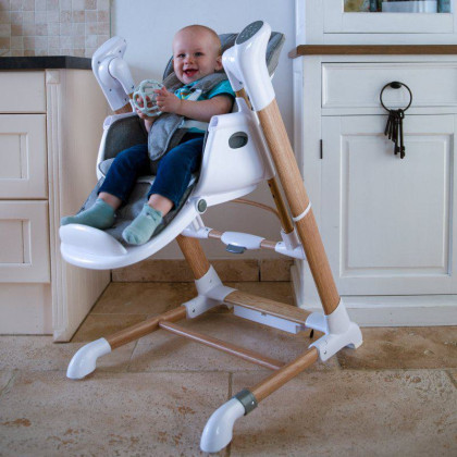 Jídelní židlička B-Swinging Chair Pure White 2v1