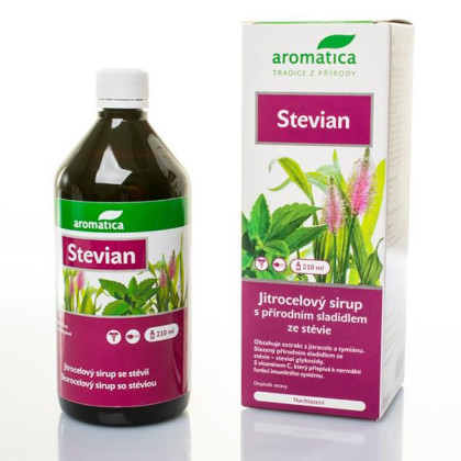 Jitrocelový sirup Stevian bez cukru od 3 let 210ml