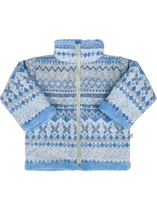 Zimní kojenecký kabátek se stojáčkem Baby Service Etnik zima modrý