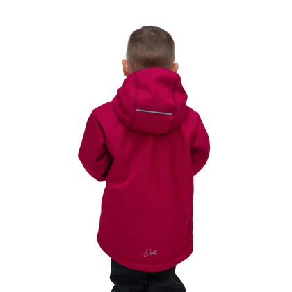 Dětská zimní softshellová bunda s beránkem Lamb Red Esito