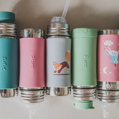 Dětská láhev Termo se slámkou 260 ml Pura