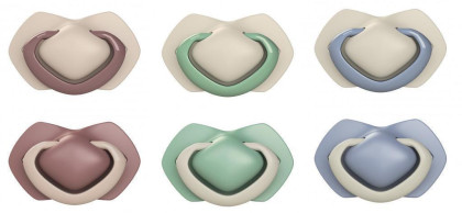 Set symetrických silikonových šidítek Light touch 0-6 m Pure Color Canpol babies