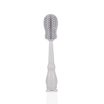 Silikonový kartáč na dětskou lahev 3 v 1 Light Grey Zopa
