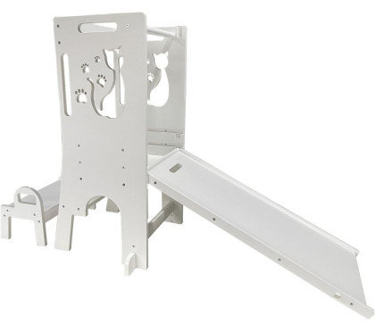 Rostoucí učící věž Kočka se skluzavkou a tabulí 2Kids Toys 