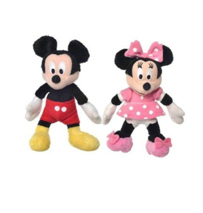Mickey Mouse a Minnie plyšoví 12cm, 0m+