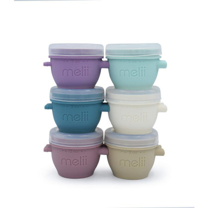 Silikonové kelímky na potraviny Snap&Go 59 ml - 6ks - Luxe pastelové Melii
