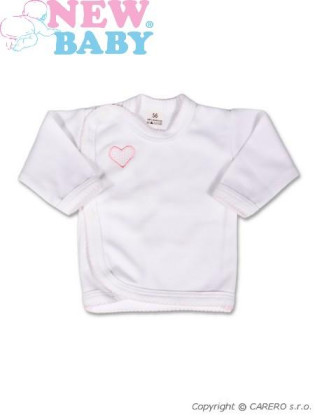 Kojenecká košilka New Baby Classic v růžovým lemem a výšivkou vel. 56