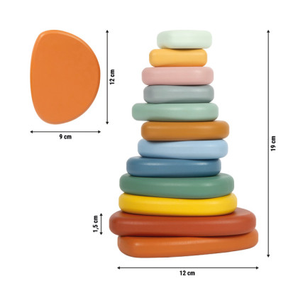 Montessori říční kameny Balanční hra Small Foot
