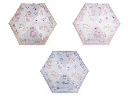 Dětský skládací mini deštník kočka s rukojetí tlapka