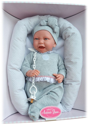 CARLA 33228 Antonio Juan - realistická panenka miminko s látkovým tělem - 42 cm