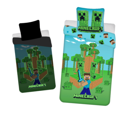 Povlečenín Minecraft "Jungle Fight" svítící 140 x 200, 70 x 90 cm Jerry Fabrics