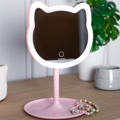 Kosmetické zrcátko GIOperfect Pink Cat