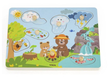 Dřevěná vkládačka zvuková Viga