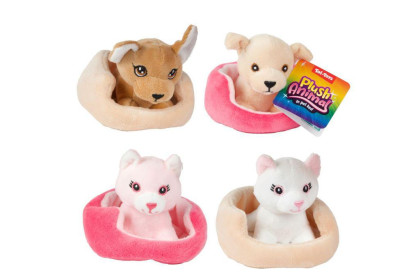 Zvířátko v pelíšku plyš 11x10 cm