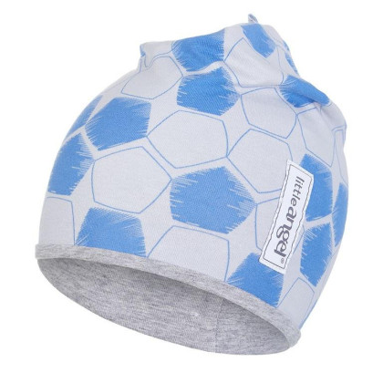 Čepice podšitá Outlast® - Šedomodrá fotbal/šedý melír