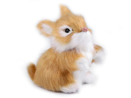 Velikonoční zajíček plyšový do věnců a truhlíků 