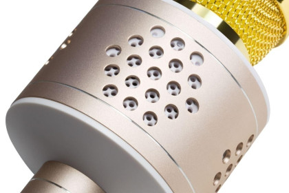 Mikrofon karaoke Bluetooth na baterie s USB kabelem