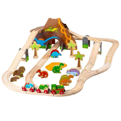 Dřevěná vláčkodráha dinosauři Bigjigs Rail