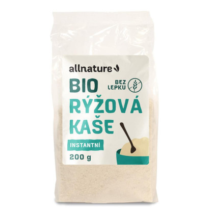 Bezlepková rýžová kaše instantní bio 200 g Allnature