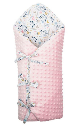 Luxusní šněrovací zavinovačka z Minky New Baby Jeřabiny 75 x75 cm