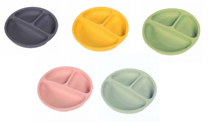 Silikonový talíř tříkomorový BocioLand 