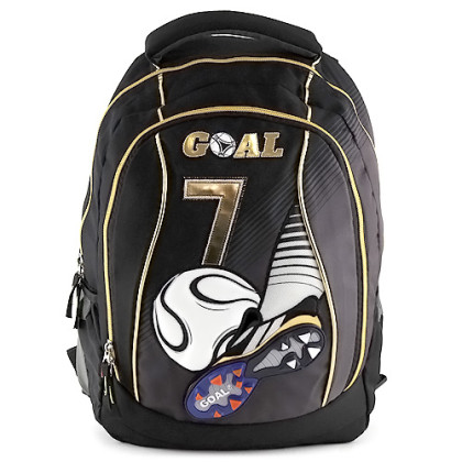 Batoh Goal - černý - zlaté zipy - číslo 7