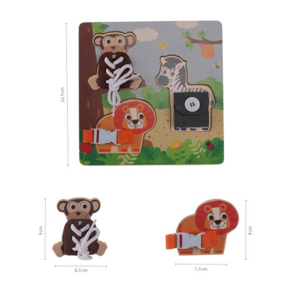 Dřevěné montessori puzzle, Wood Zopa