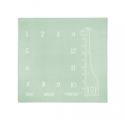 Milníková mušelínová plenka/dečka 120x120 cm Boho Sensillo, mátová