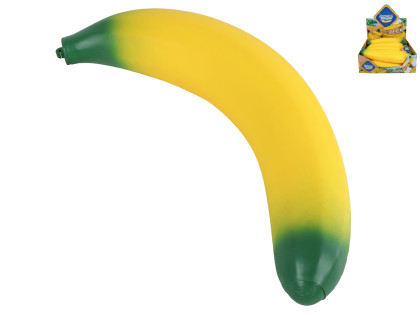Mega squeeze strečový mačkací banán 37 cm - antistresová natahovací hračka Mega squeeze