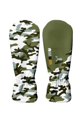 Dětské softshellové rukavice Maskáč khaki Wamu