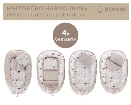 Hnízdečko Harmo s polštářkem minky Bomimi