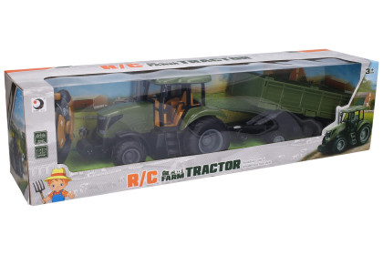 Traktor s vlečkou RC na dálkové ovládání 40 cm