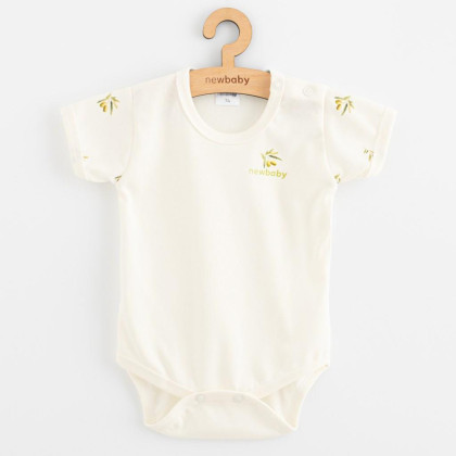 Kojenecké body s krátkým rukávem z organické bavlny Olivy New Baby